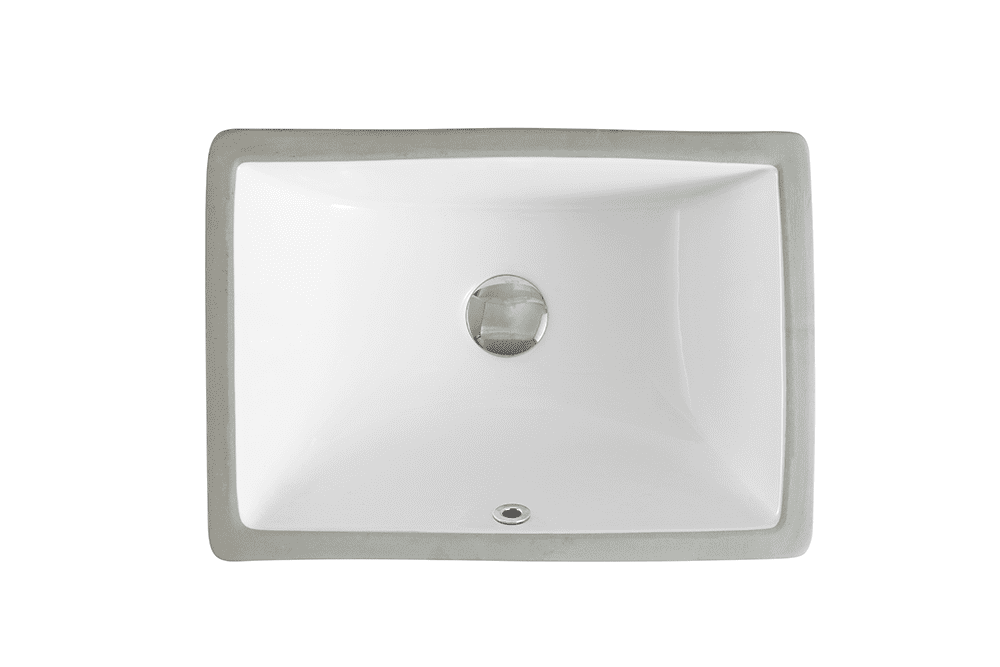 Undermount Ceramic Basin - Gloss White - Rectangle - 460mm