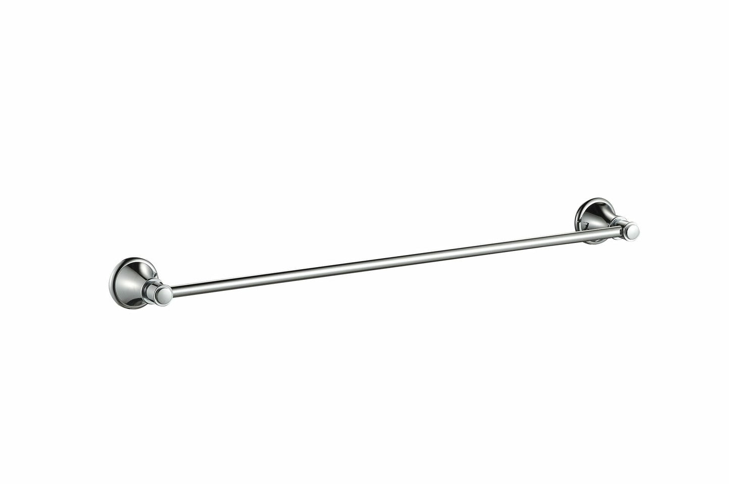 Clasico Single Towel Rail - 600mm - Brushed Nickel