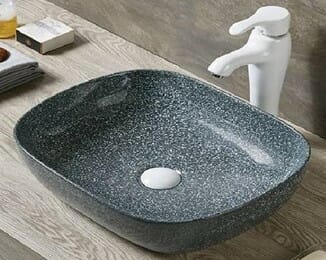 Gloss Mosaic Style Ceramic Basin - 485 x 385 x 145mm