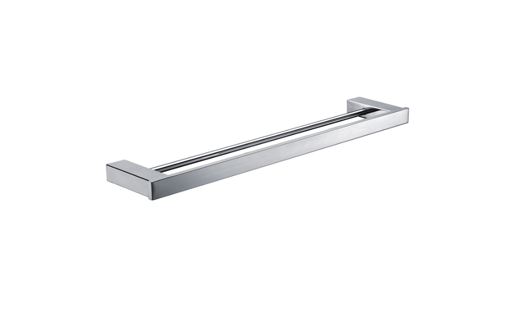 Chrome Double Towel Rail Holder 750mm