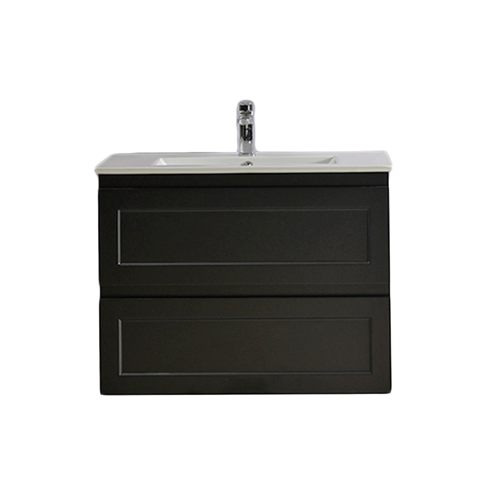 750mm Fremantal Wall Hung Vanity PVC Cabinet Only - Matte Black