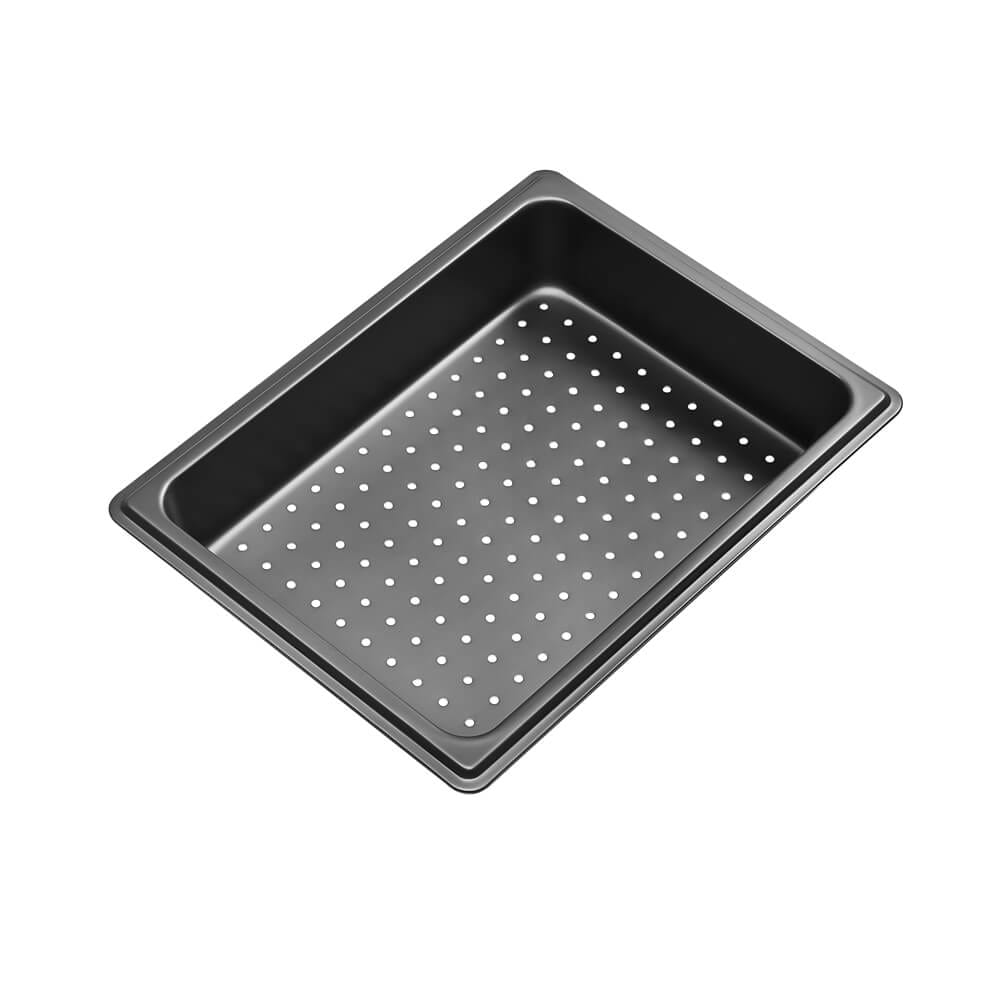 285x375mm Gun Metal Stainless Steel Nano Coated Colander - Kitchen Accessory