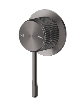 Mica Fluted Shower Mixer - Gunmetal