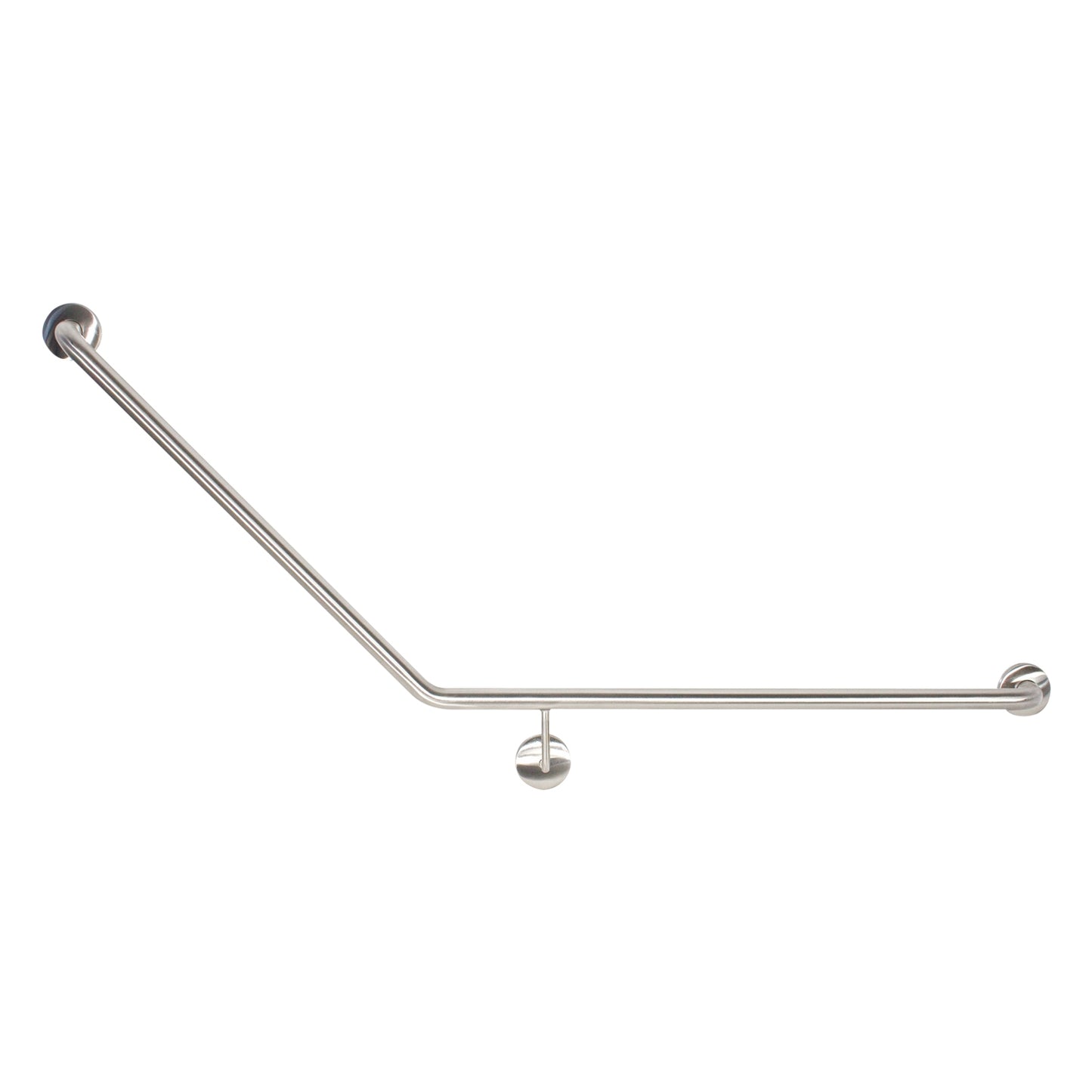 32mm Grab Rail 32mm Toilet Grab Rail 45 Degree * Right Hand 45 Degree with Underslung AS1428.1 Compliant * Size: RH 870mm x 700mm * Colour: Satin