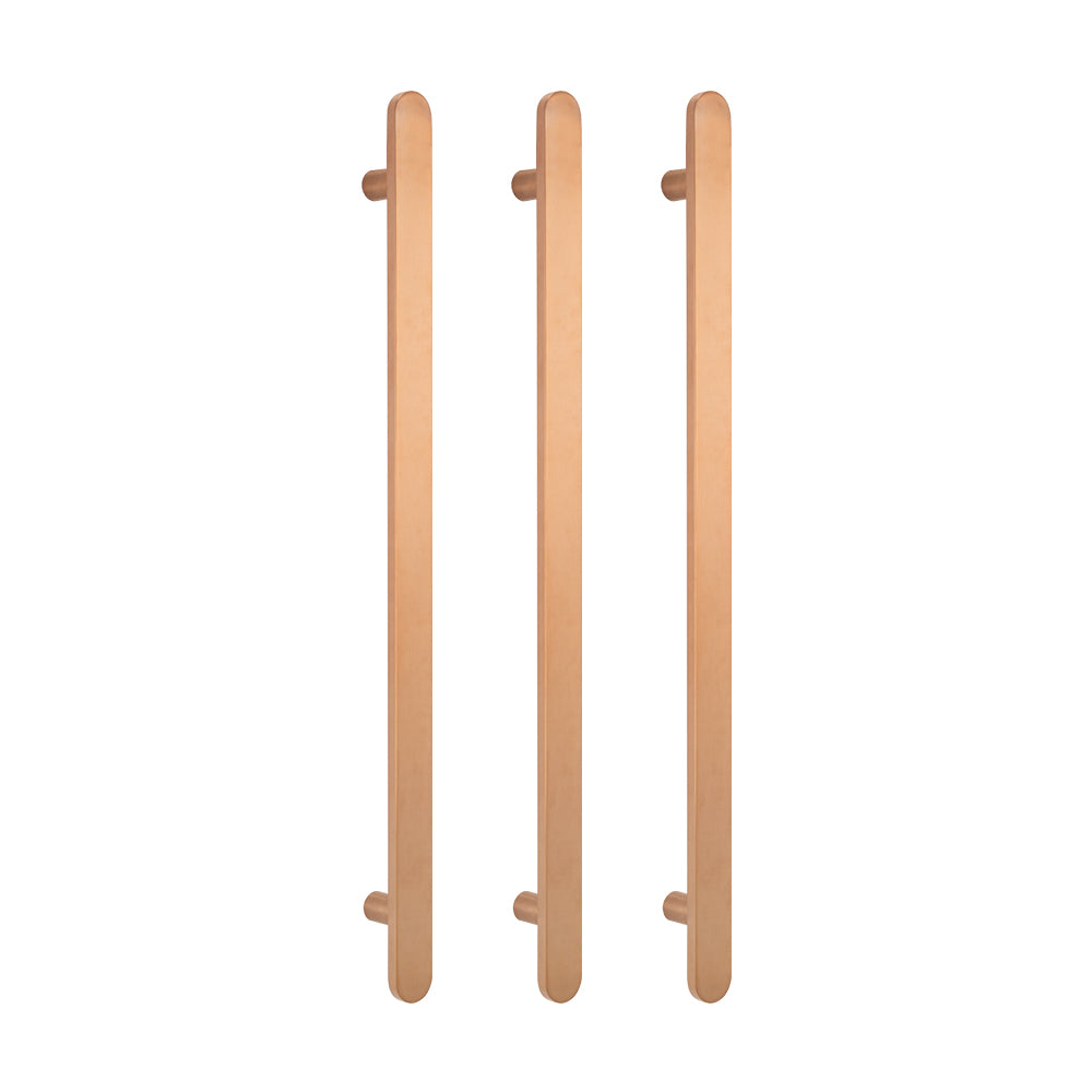 Radiant VERTICAL FLAT BAR TOWEL RAIL 50 X 930MM BRUSHED COPPER