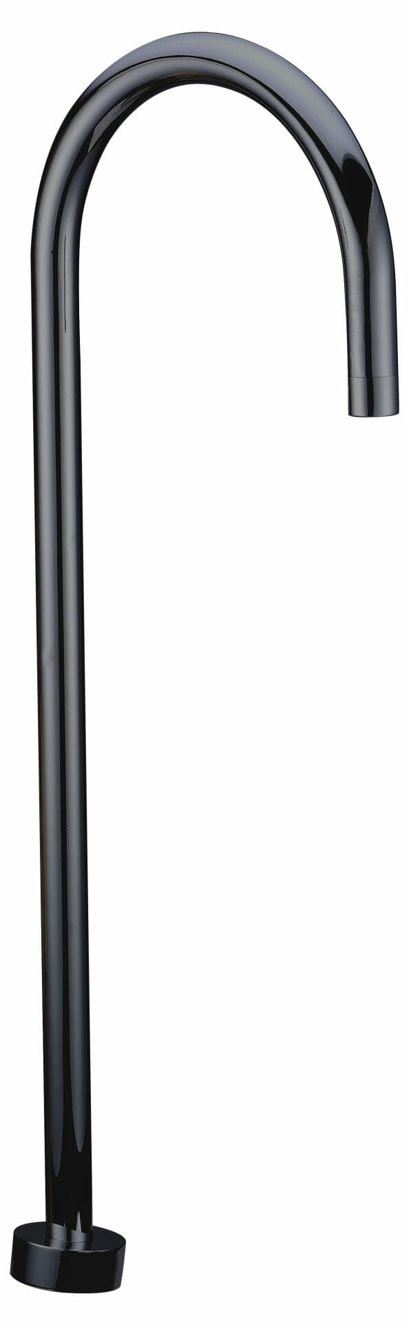 Yale Round Floor-mounted Bath Spout - Matt Black