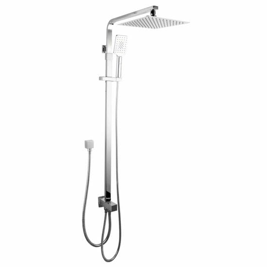 10 inch Square Chrome Shower Station Top/Bottom Inlet