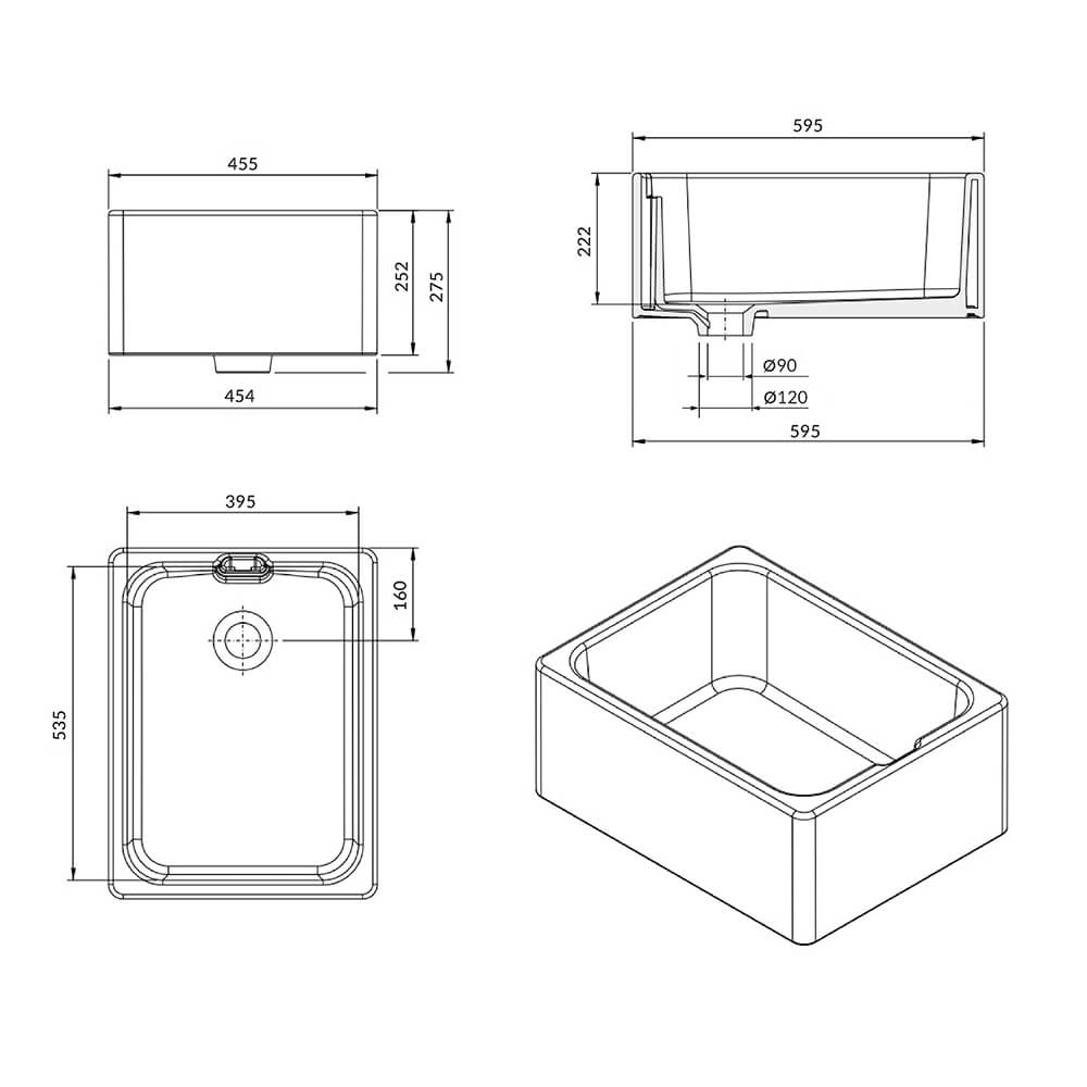 Belfast 60x46 Fireclay Butler Sink