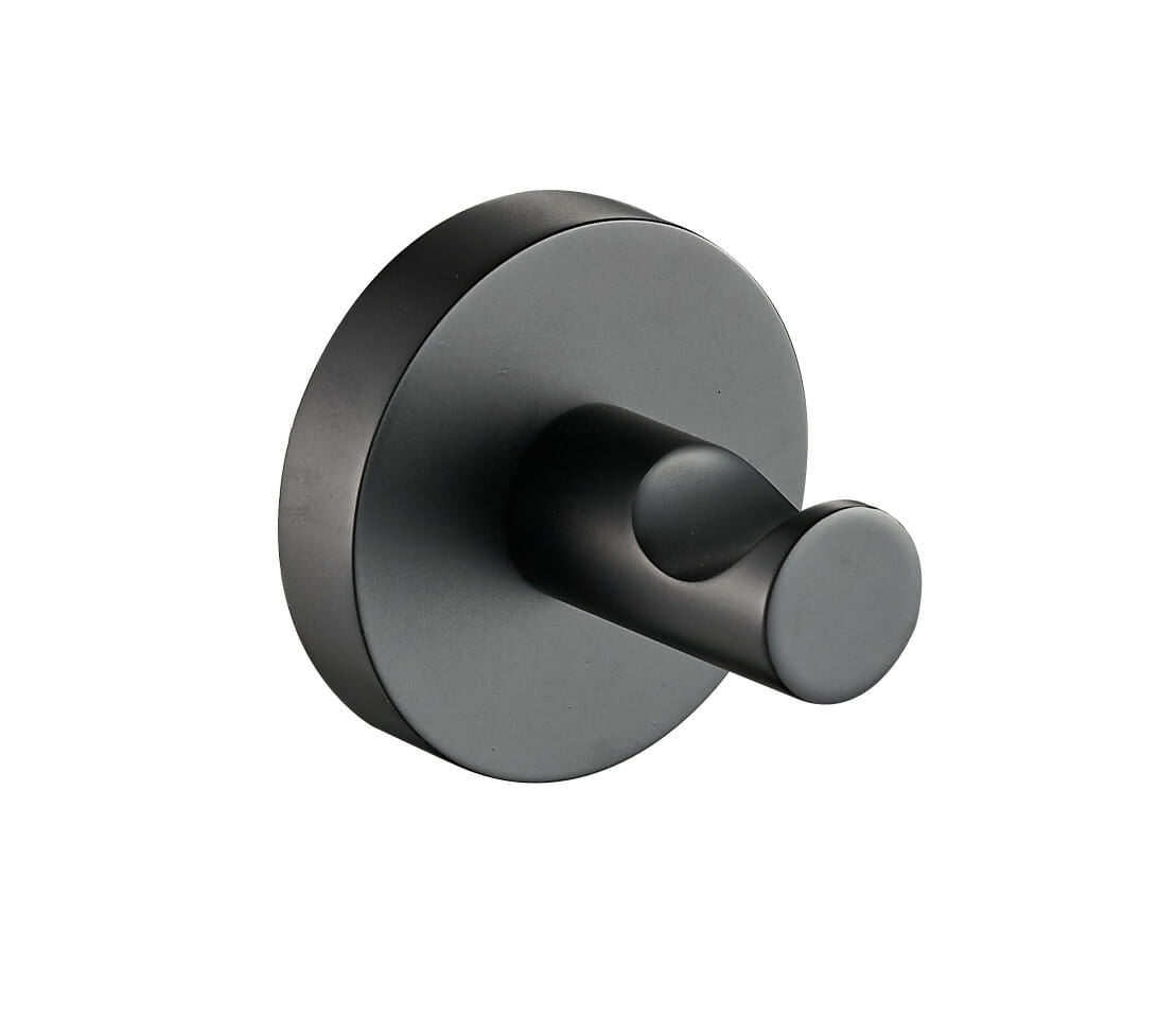 Otus Round Robe Hook - Matt Black