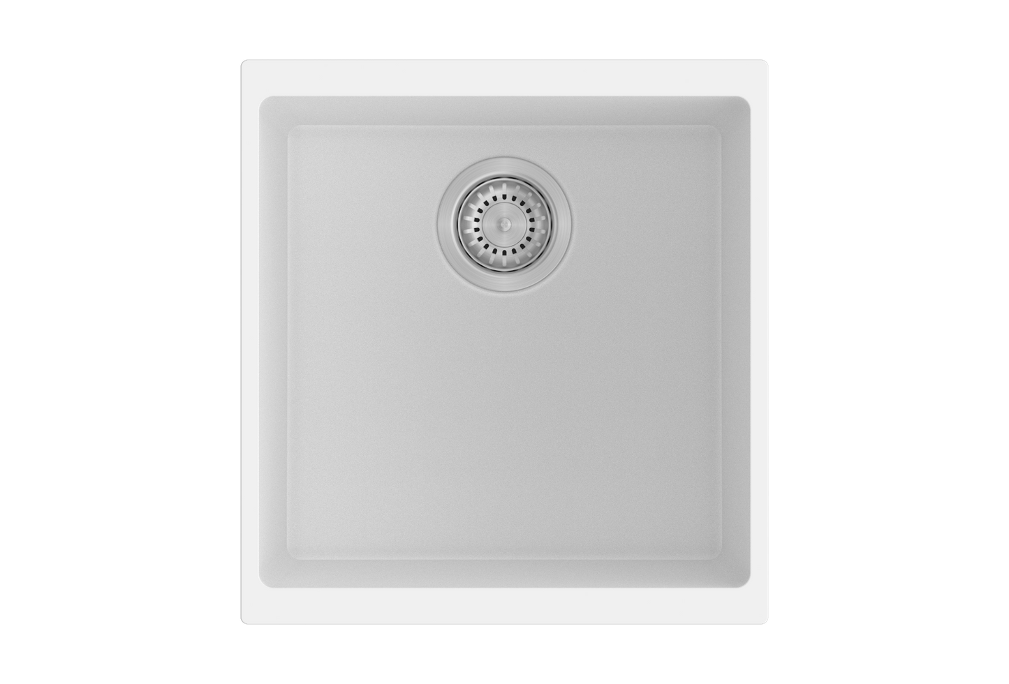 White Carysil Enigma N100M Granite Single Bowl Stone Kitchen Sink 430*460*200mm