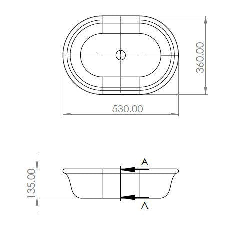 Blanche 53x36 TitanCast Basin - Special Finish SPECIFY COLOUR