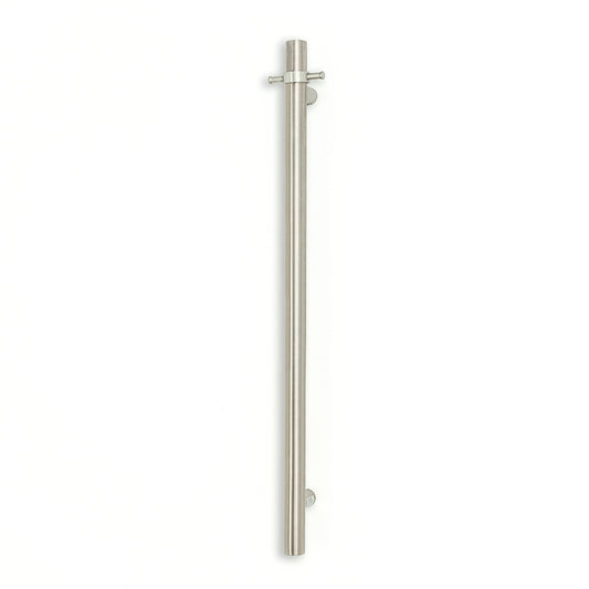 Radiant Brushed Satin Vertical 950mm Round NON-HEATED Single Bar Towel Rai