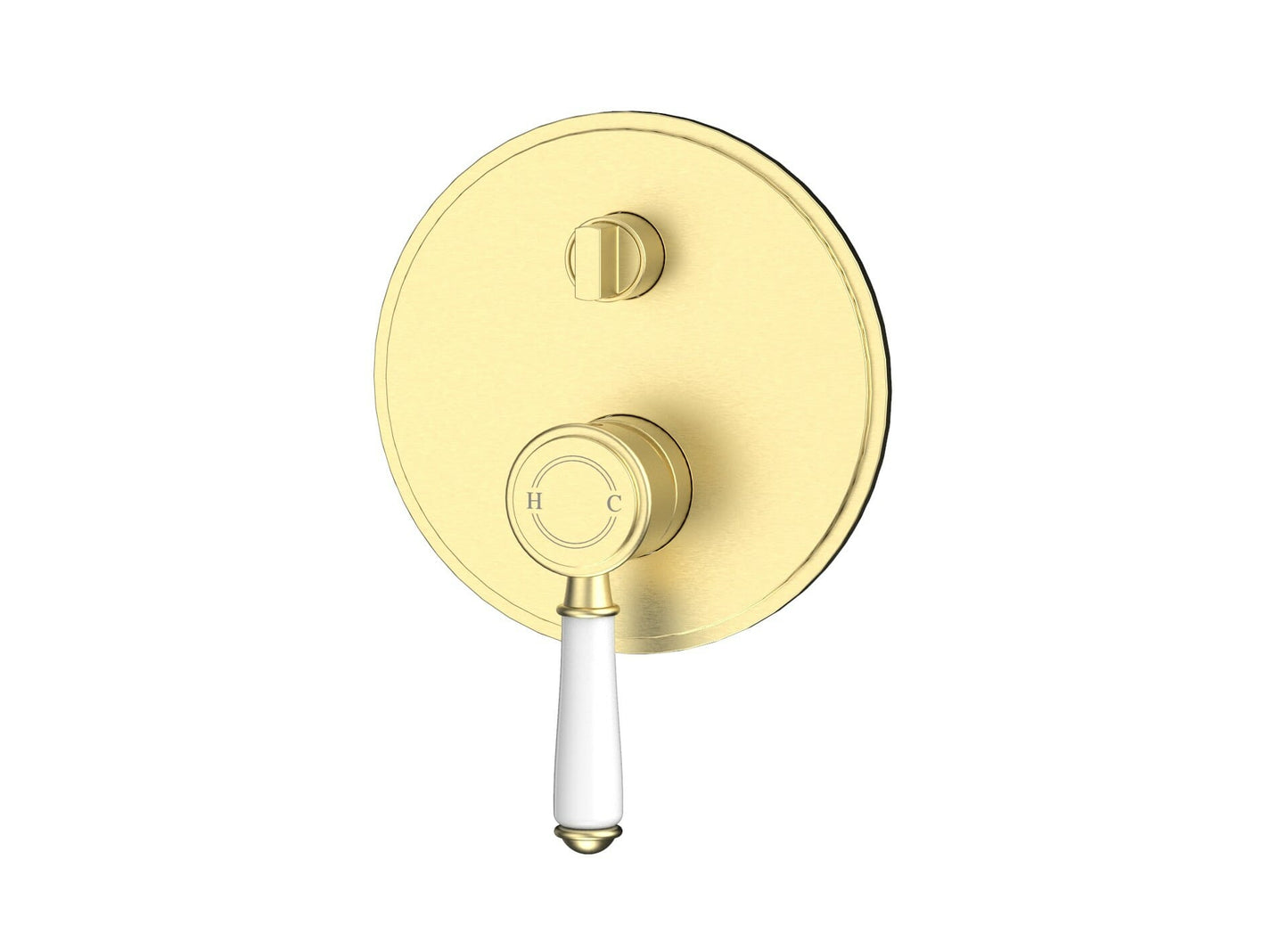 Clasico Wall Diverter Mixer Trim Kits Ceramic handle in Bru