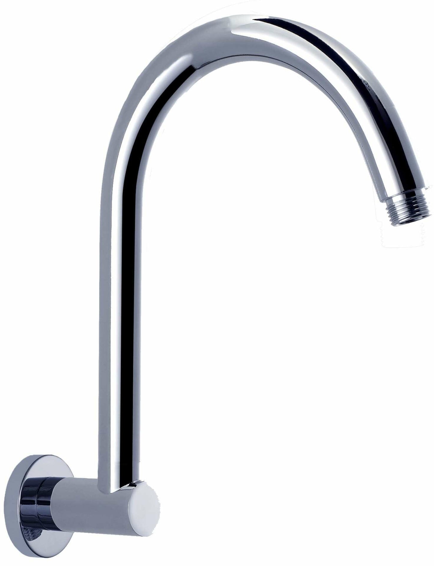 Round Goose Neck Wall Shower Arm - Chrome