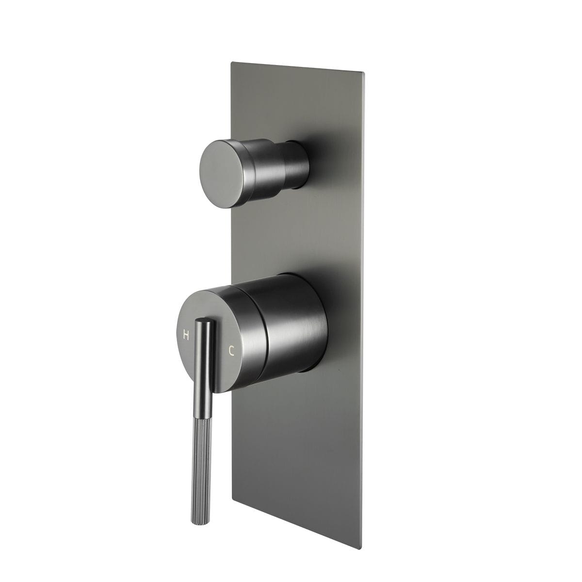 CADDENCE Brushed Gun Metal Grey Wall Mixer with Diverter