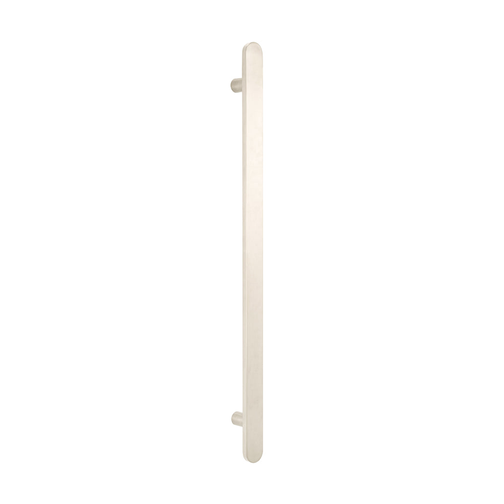 Radiant Cool Brushed Nickel Flat Profile Vertical 930mm NON-HEATED Single Bar Towel Rail