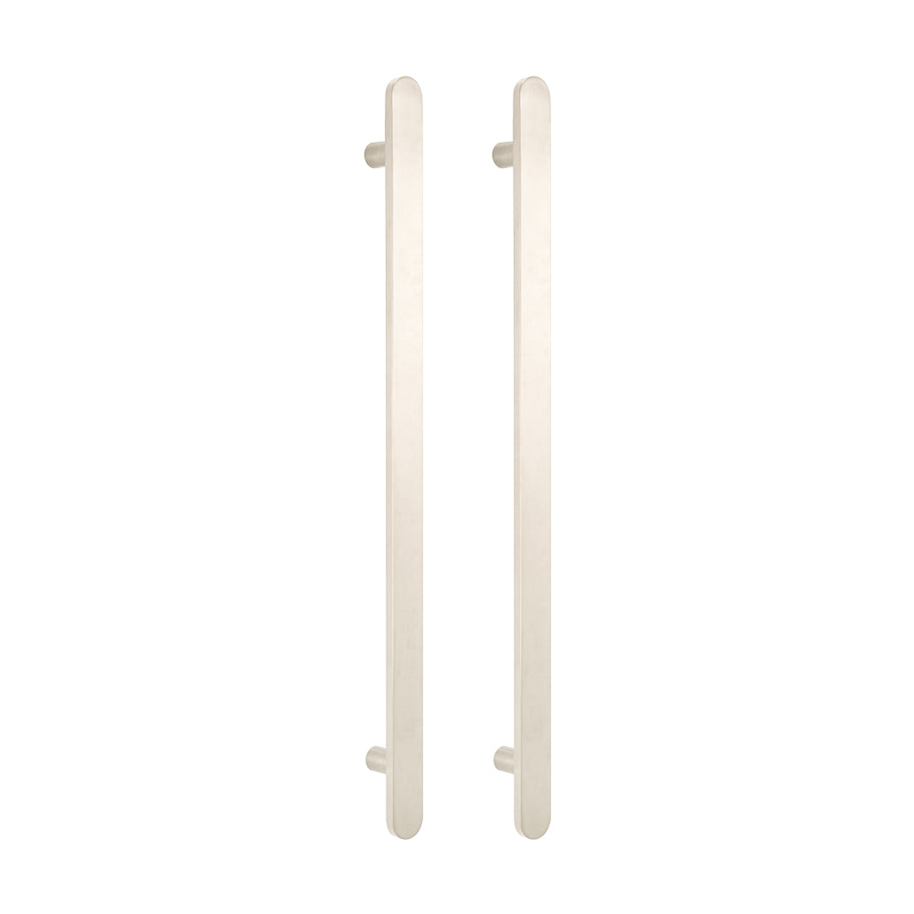 Radiant VERTICAL FLAT BAR TOWEL RAIL 50 X 930MM COOL BRUSHED NICKEL