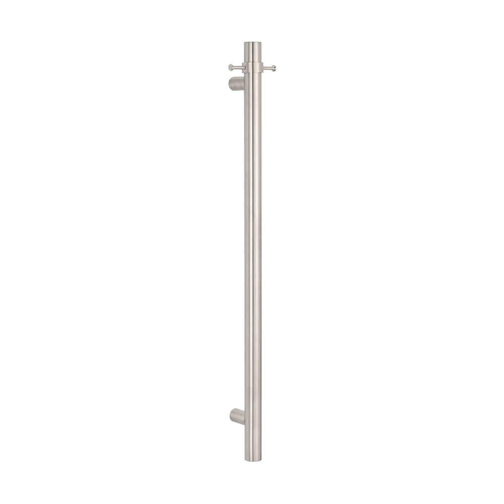 Radiant Vertical Towel Rail Hook for Vertical HEATED Bar Cool Brushed Nickel