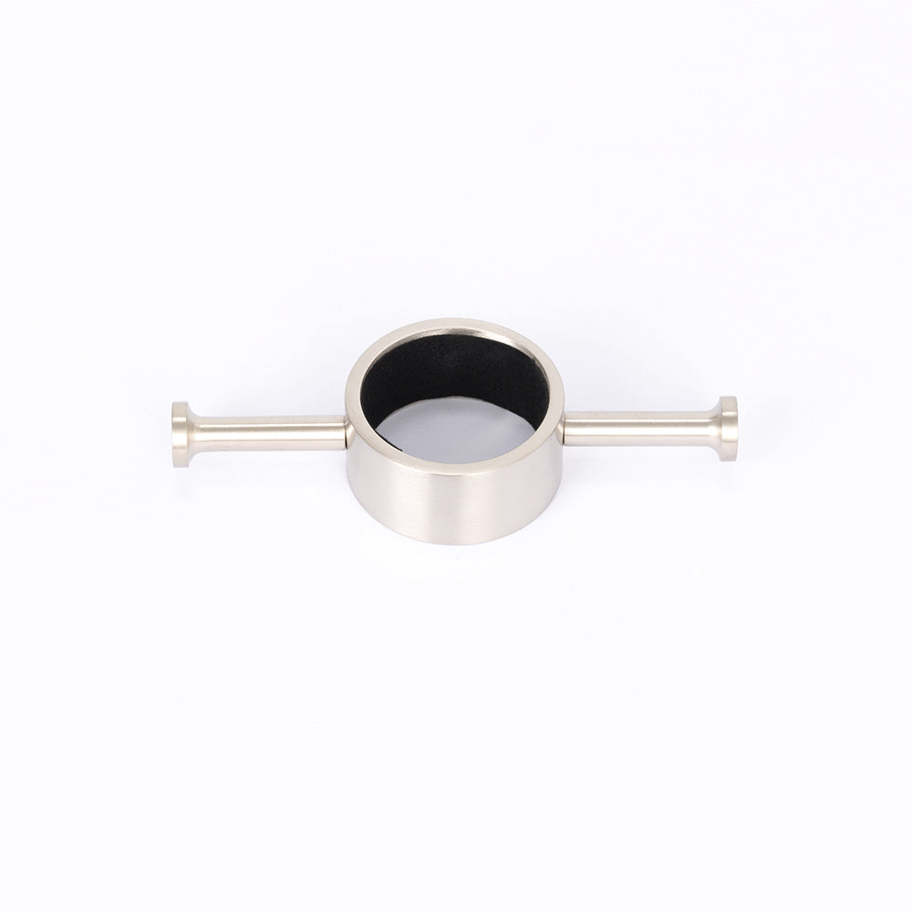 Radiant Cool Brushed Nickel Vertical 950mm Round NON-HEATED Single Bar Towel Rail