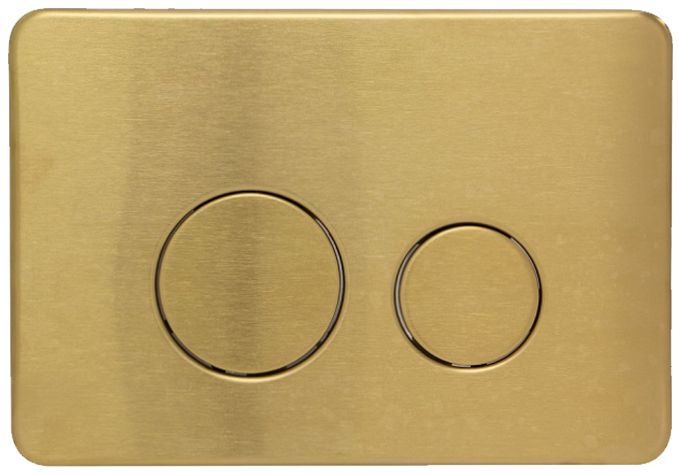 R&T Dual Flush Plate Round - Gold