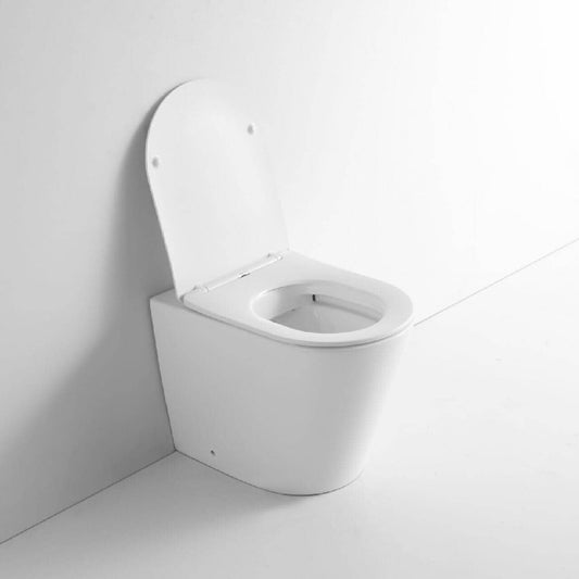 Ceramic Bathroom Rimless Toilet WC Floor Mounted Toilet Seat