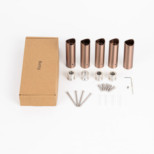 Radiant Full set champagne round 80mm brackets & fixings