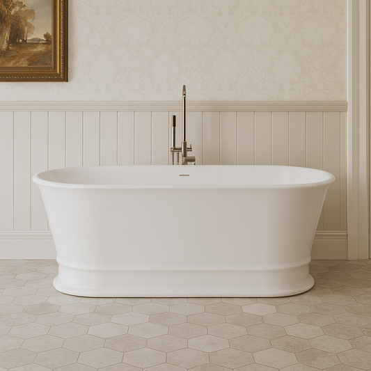 Claremont 170 x 84 MagnaCast Free Standing Bath – Gloss White No Overflow