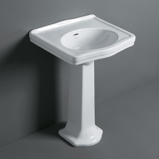 Claremont 58x45 Basin & Pedestal - no tap hole