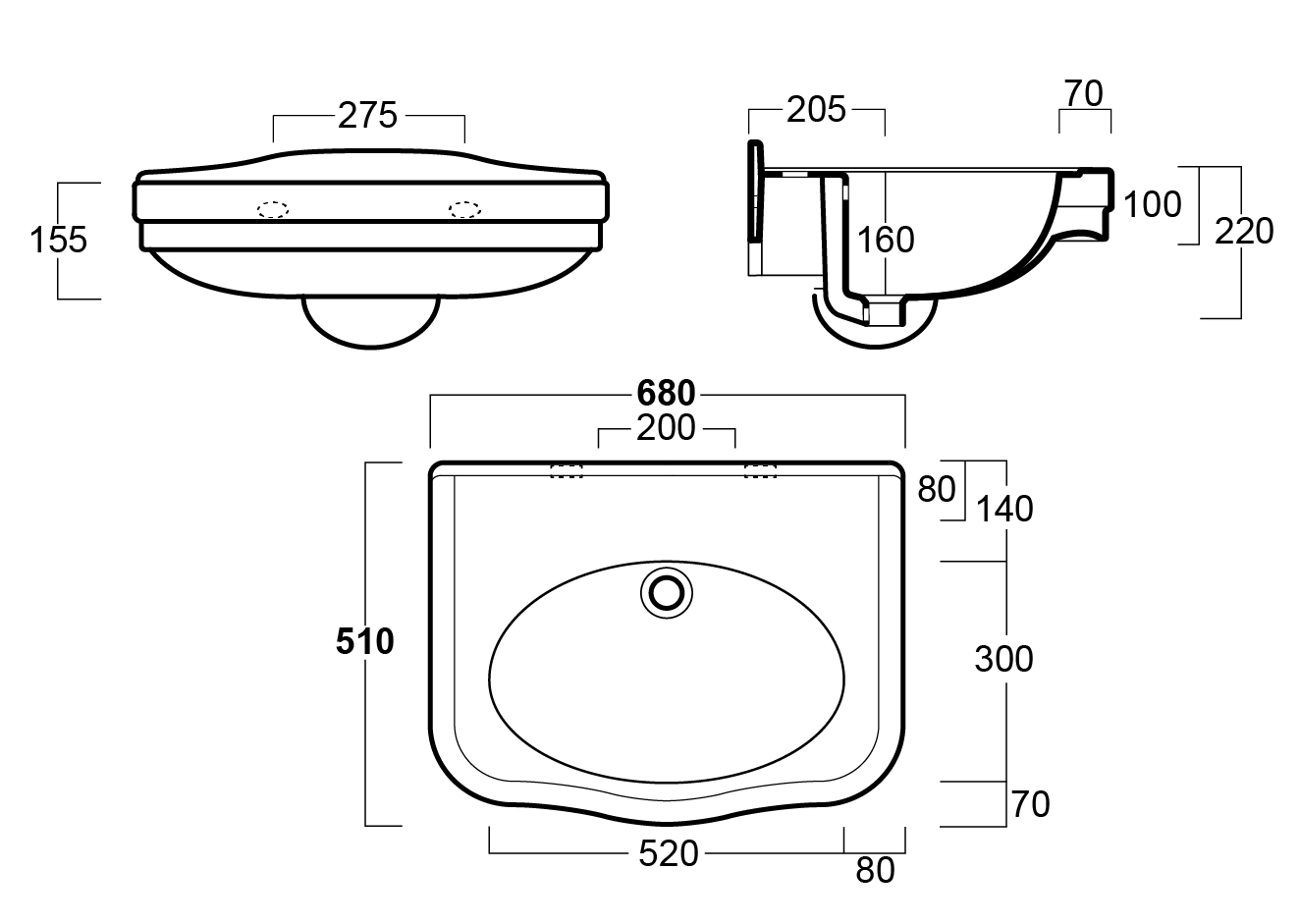 Claremont 68x51 Basin - NTH
