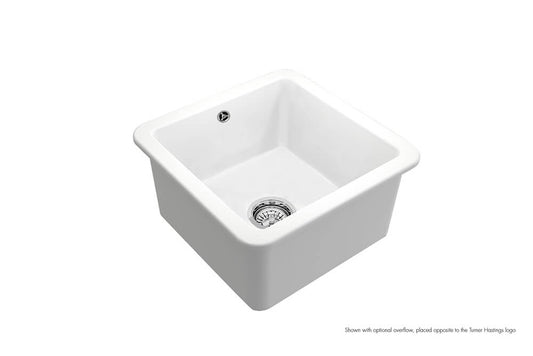 Cuisine 46x46 Inset / Undermount Fireclay Sink - Matte White