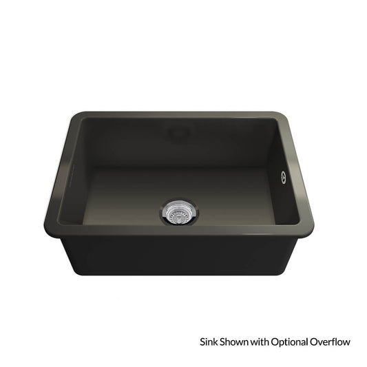 Cuisine 68x48 Inset / Undermount Fireclay Sink - Matte Black