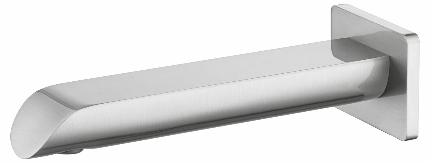 Kara Bath Spout Curved Tip - Brushed Nickel