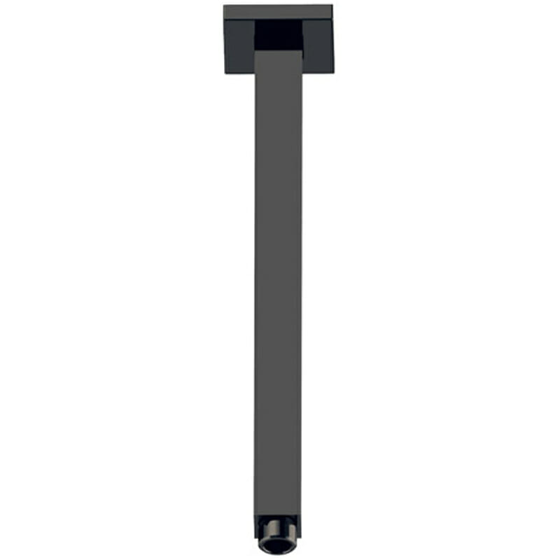 Square Vertical Shower Arm - Matt Black
