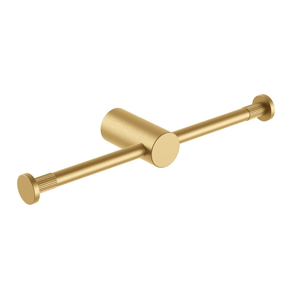 CADDENCE Brushed Brass Double Toilet Paper Holder