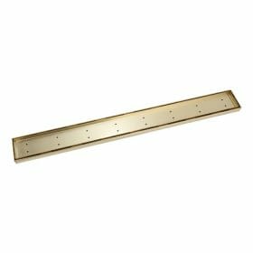 600mm DIY Brushed Gold Tile Insertl Floor Waste - No Cut