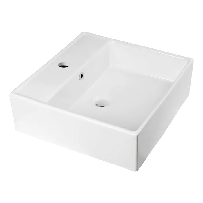 Wall Hung Basin with Taphole and Overflow Gloss White 530mm x 430mm