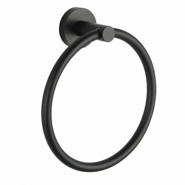 Pentro Gun Metal Grey Round Wall Mounted Round Hand Towel Ring