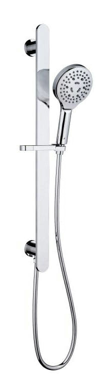 CHROME- Kara Shower Rail - Inbuilt Inlet