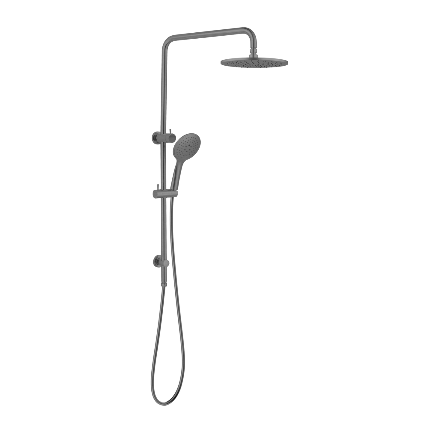 Nero Round Twin Shower Gun Metal