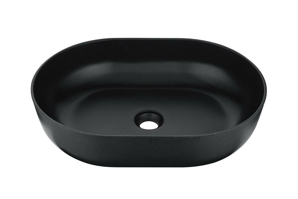 508mmx361mm Above Counter Basin Quartz - Matte Black