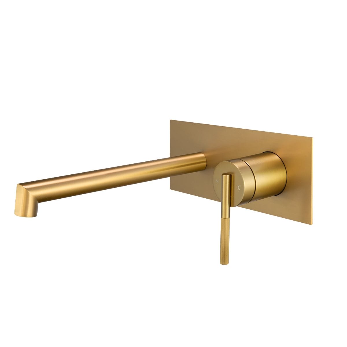 CADDENCE Brushed Brass Wall Mixer with Spout