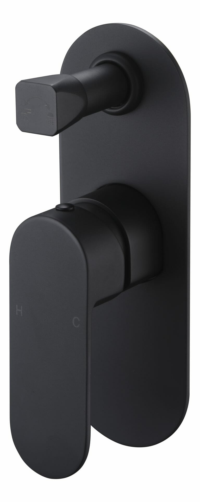 Cora Diverter Wall Mixer - Matt Black