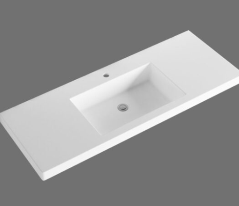 1200mm Polymarble Top-Pre Drilled (NTH/1TH/3TH) - Gloss white