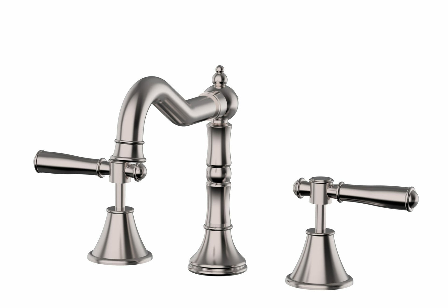 Clasico Basin Set Ceramic Hahdle in Brushed Nickel