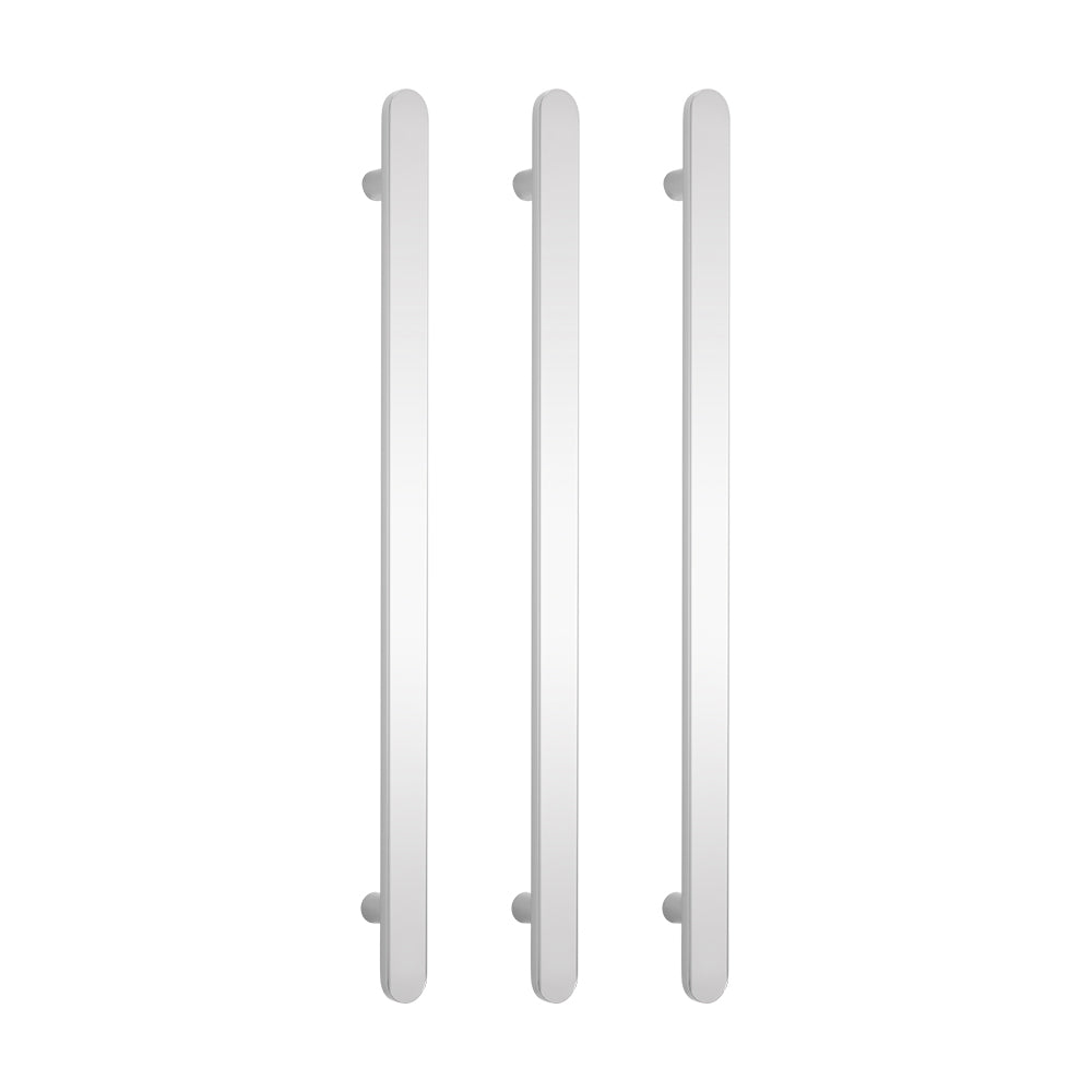 Radiant Polished Stainless Flat Profile Vertical 930mm NON-HEATED Single Bar Towel Rail
