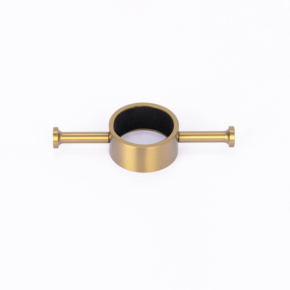 Radiant Vertical Towel Rail Hook for Vertical HEATED Bar Brushed Gold