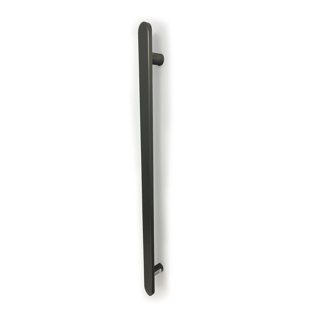Radiant Gunmetal Grey Flat Profile Vertical 930mm NON-HEATED Single Bar Towel Rail