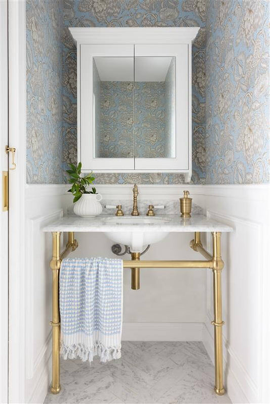 Mayer Brushed Brass Basin Stand to suit 90x55 Top