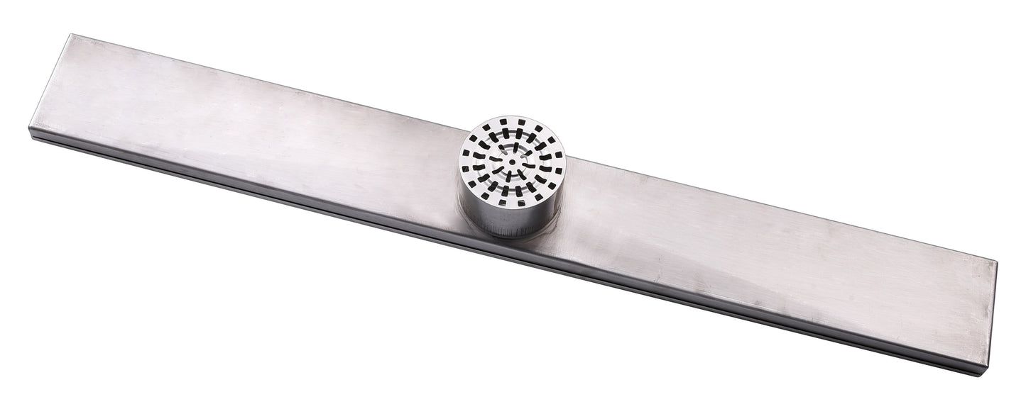 600mm Stainless Steel/Chrome Grill Floor Waste - Center Cut