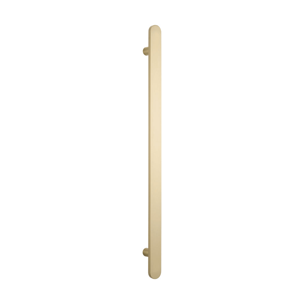 Radiant Light Gold Flat Profile Vertical 930mm NON-HEATED Single Bar Towel Rail